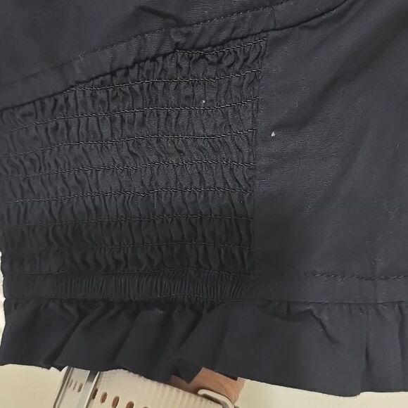 Free People Black Puff Sleeve Crop, Smocked Top S - Picture 3 of 9